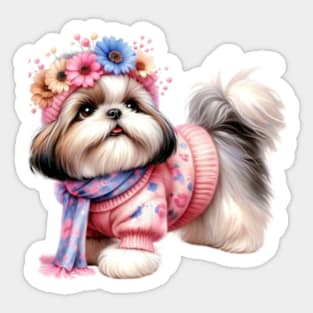 Adorable Shih Tzu Sticker